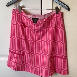 Golftini Pink Geometric Women's Skort Size 6